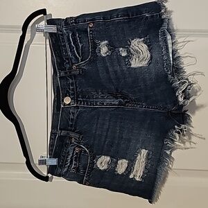 AERO AEROPOSTALE Cheeky Cutoffs Distressed Denim Shorts Size 8 VGUC*